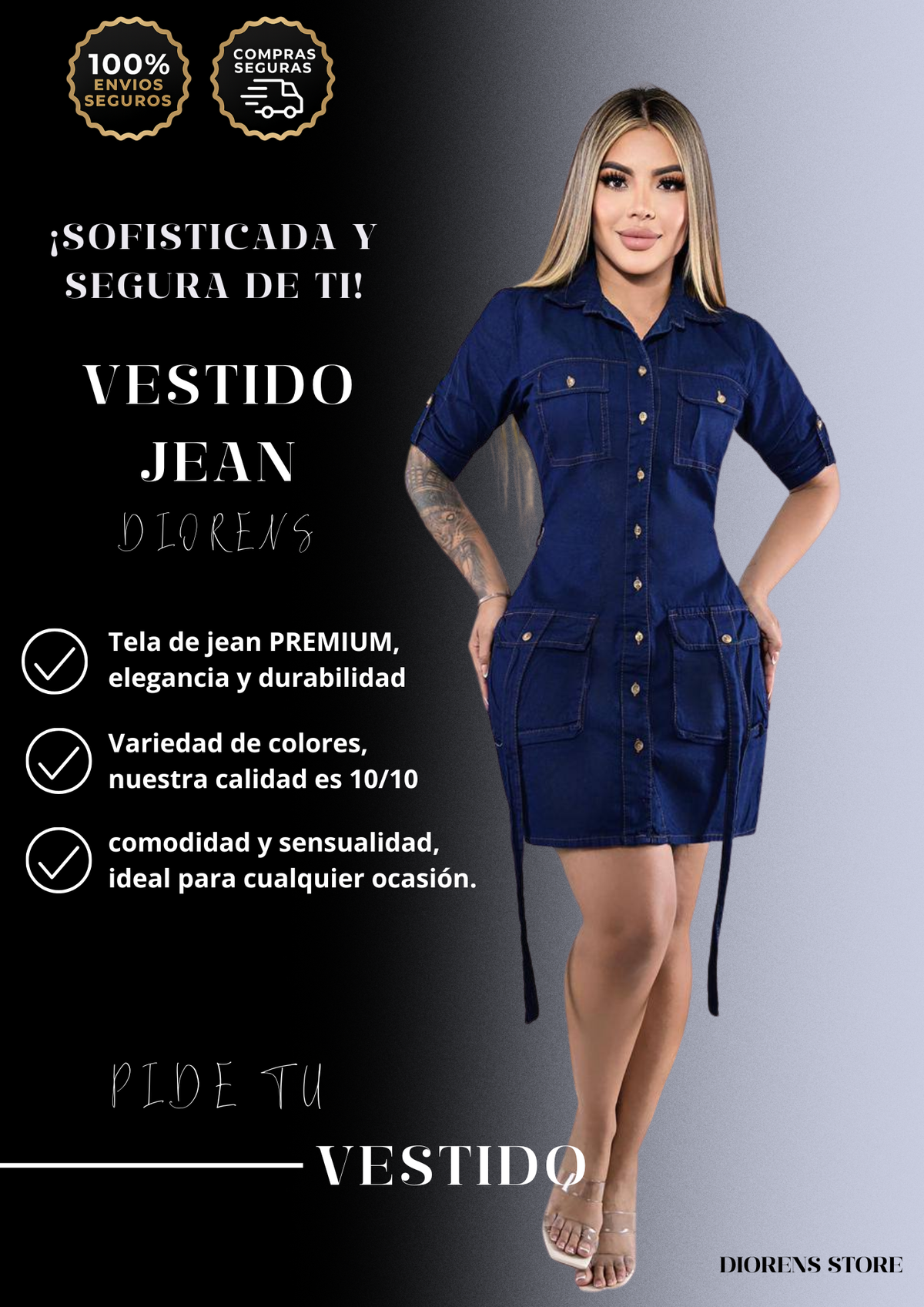 VESTIDO JEAN EXCLUSIVE®